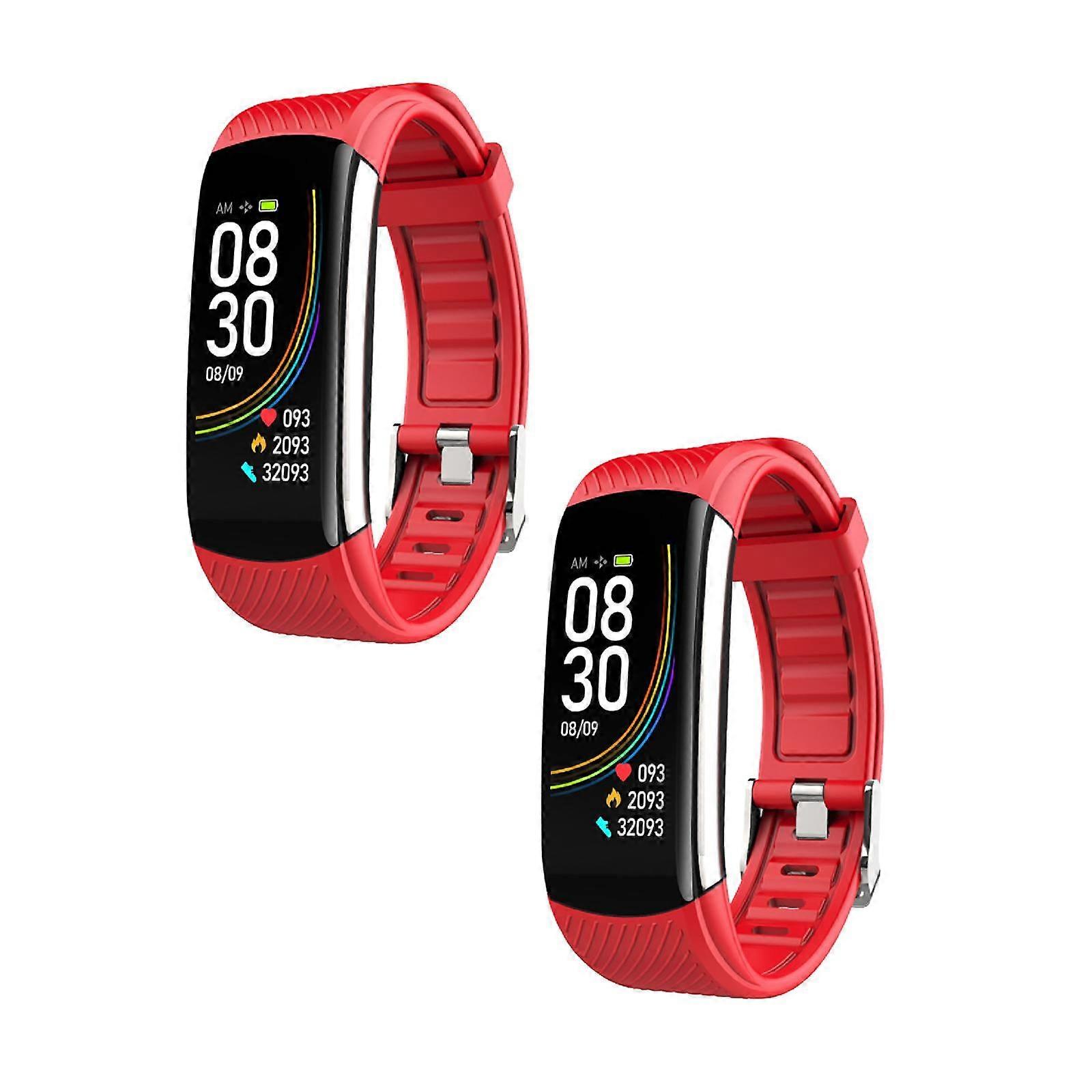 Smart Bracelet Color Screen Bluetooth Exercise Oxygen Sleep Gift Bracelet *2PCS