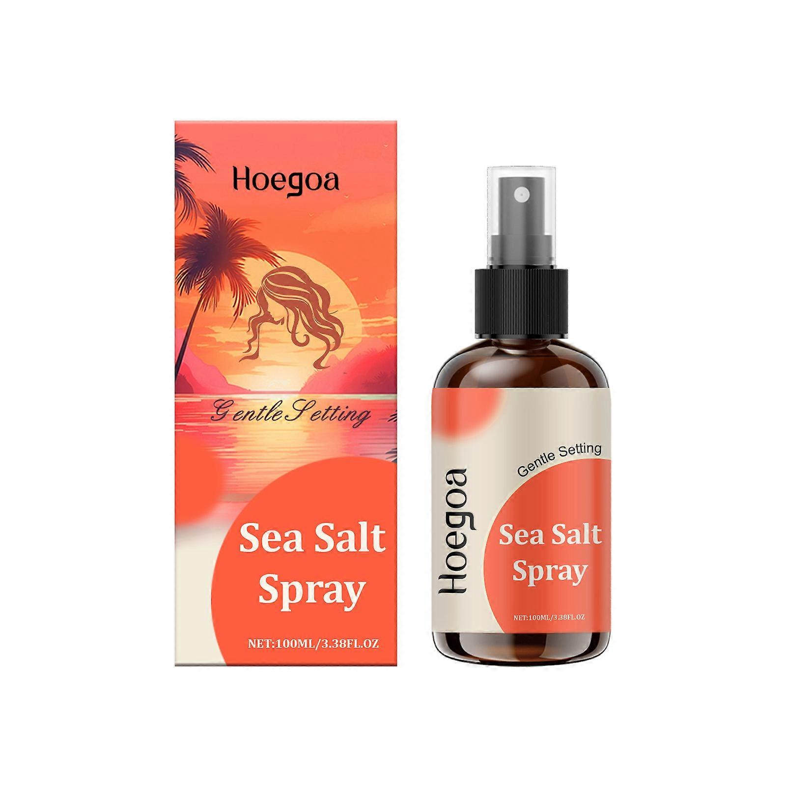 Hoegoa Sea Salt Hair Styling Spray And Sea Salt Elastic Curls Make It Easy To Style And Enjoy A Fashionable Curly Look