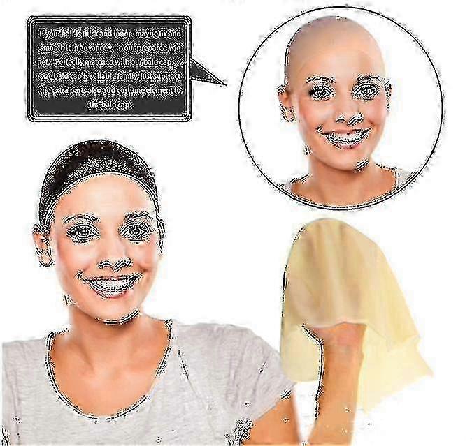 Bald Caps Latex Bald Cap For Adults Makeup Bald Head Wig Cap Costume Accessory
