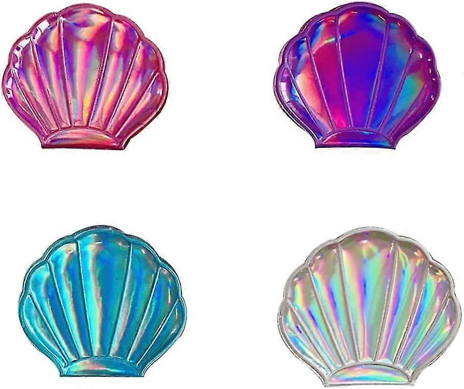4 Color Shell Mirror, Double-sided Magnification Makeup Mirror, Girls Compact Mirror
