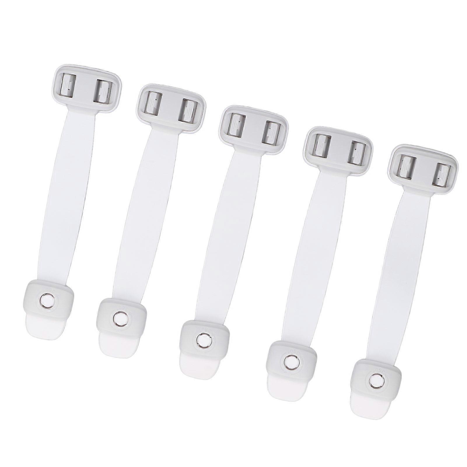 5pcs Child Strap Lock Safety Multi Purpose Strong Adhesion Childproof Drawer Latches for Cabinet Refrigerator 