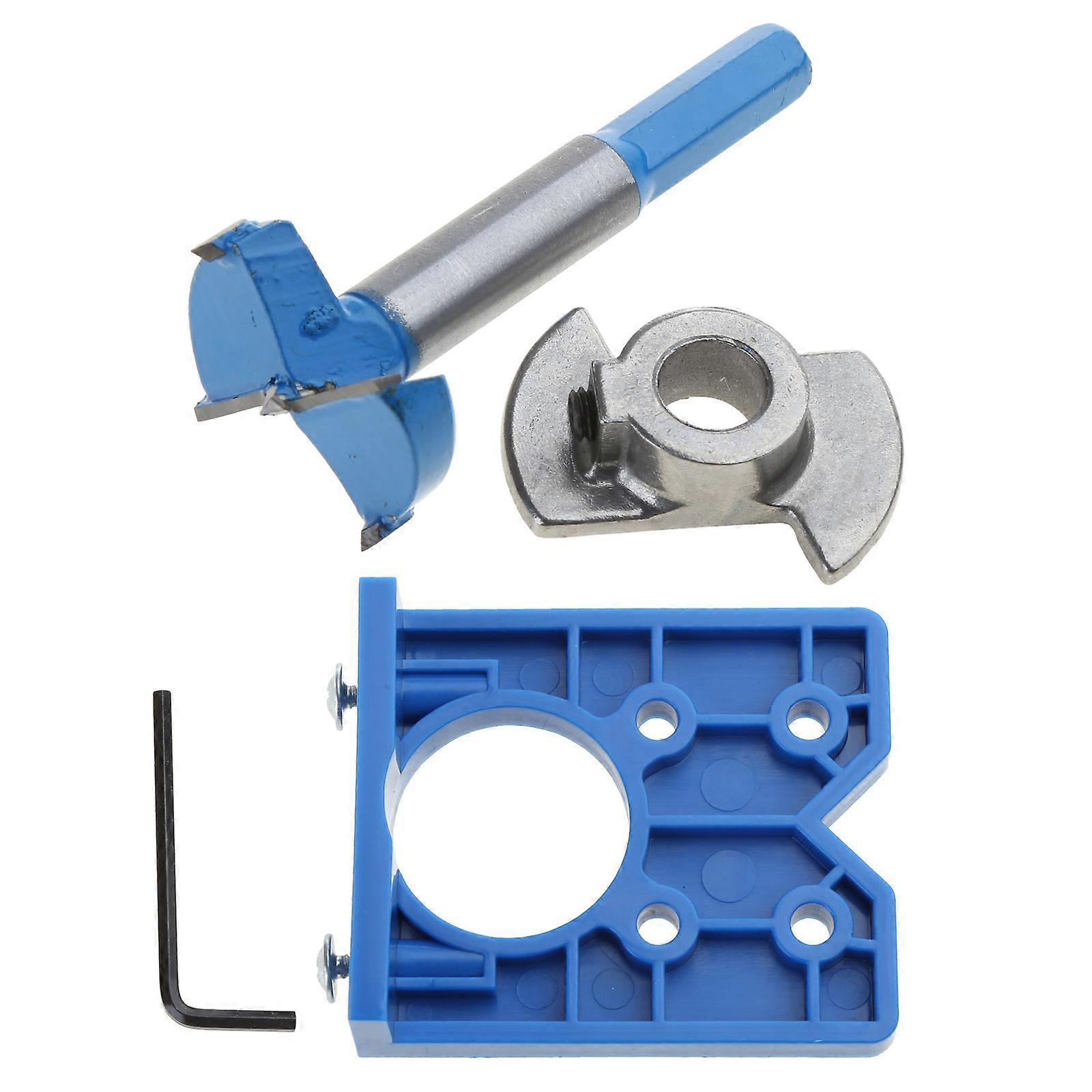 Hinge Jig Drill Guide Set 35mm Hinge Drilling Jig Forstner Drill Guide for Cabinet Processing Drilling Template DIY Tool Multicolor