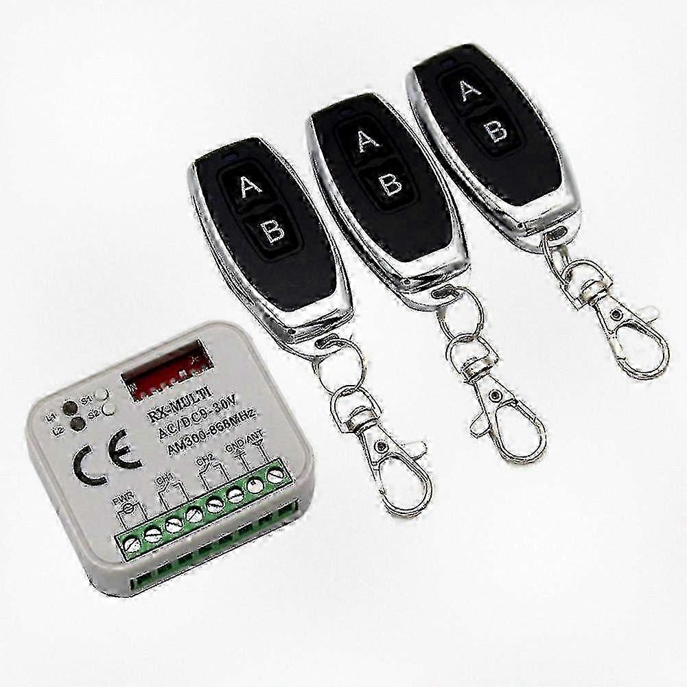 433 868MHz Universal Gate Receiver for Garage Door AC DC 9 30V with Wireless Remote Control