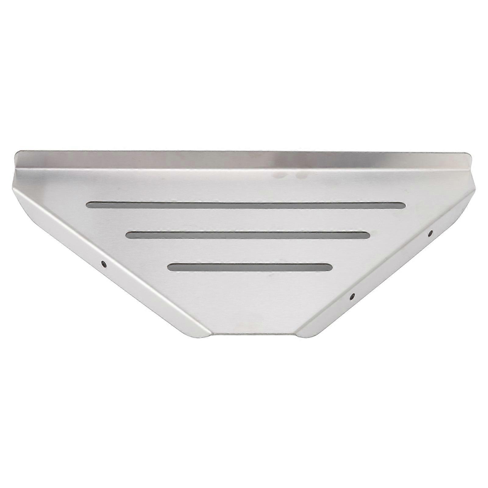 Corner Shower Shelf Triangular Shape Single Layer Punching Efficient Storage Casual Style Stainless Steel Shampoo Holder