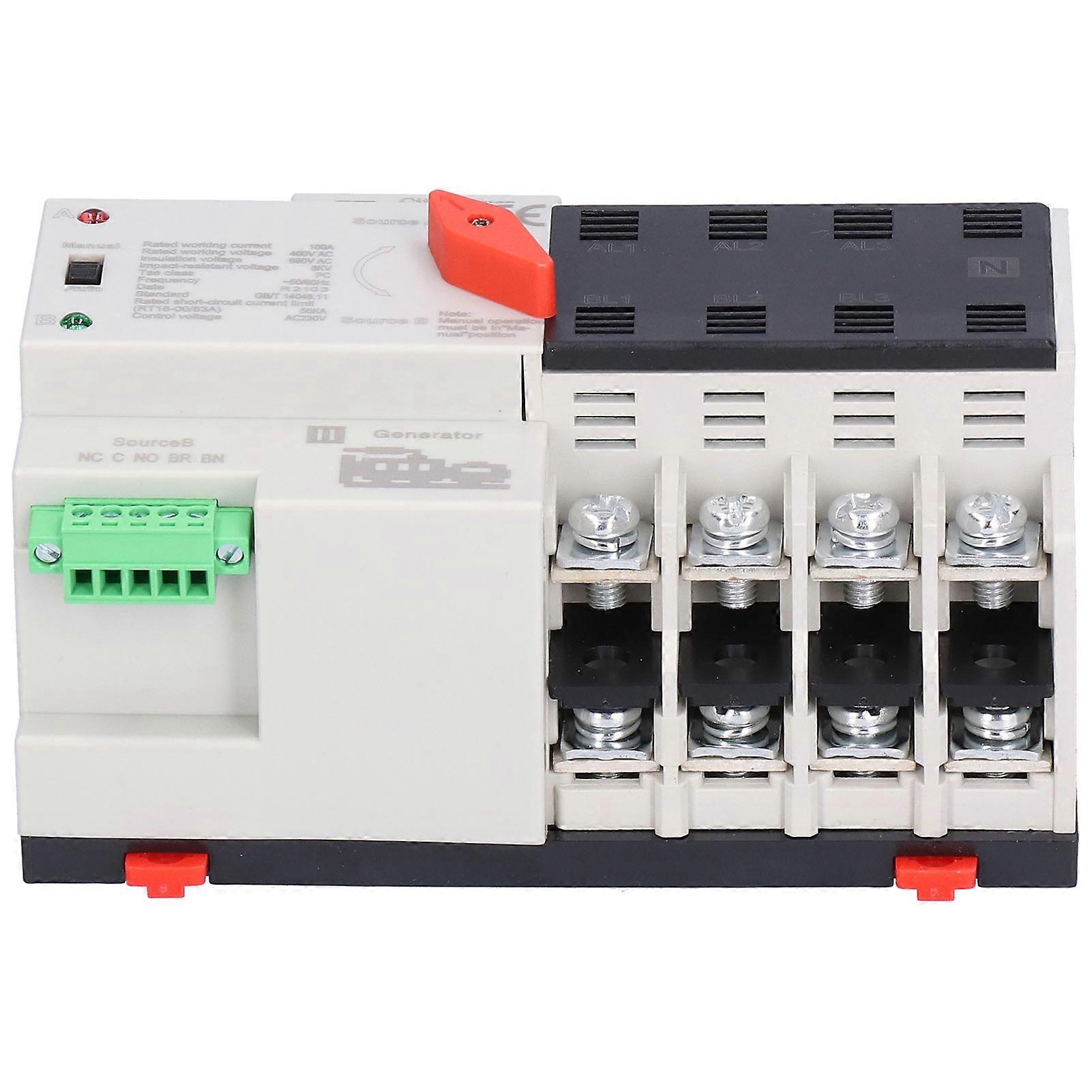 Automatic Transfer Switch 2‑Power Uninterruptible 4P 100A PC Isolation Type ATS 400V AC