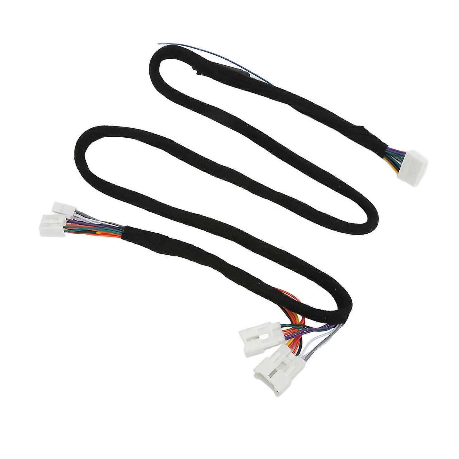 Plug and play DSP amplifier for car with video wiring harness