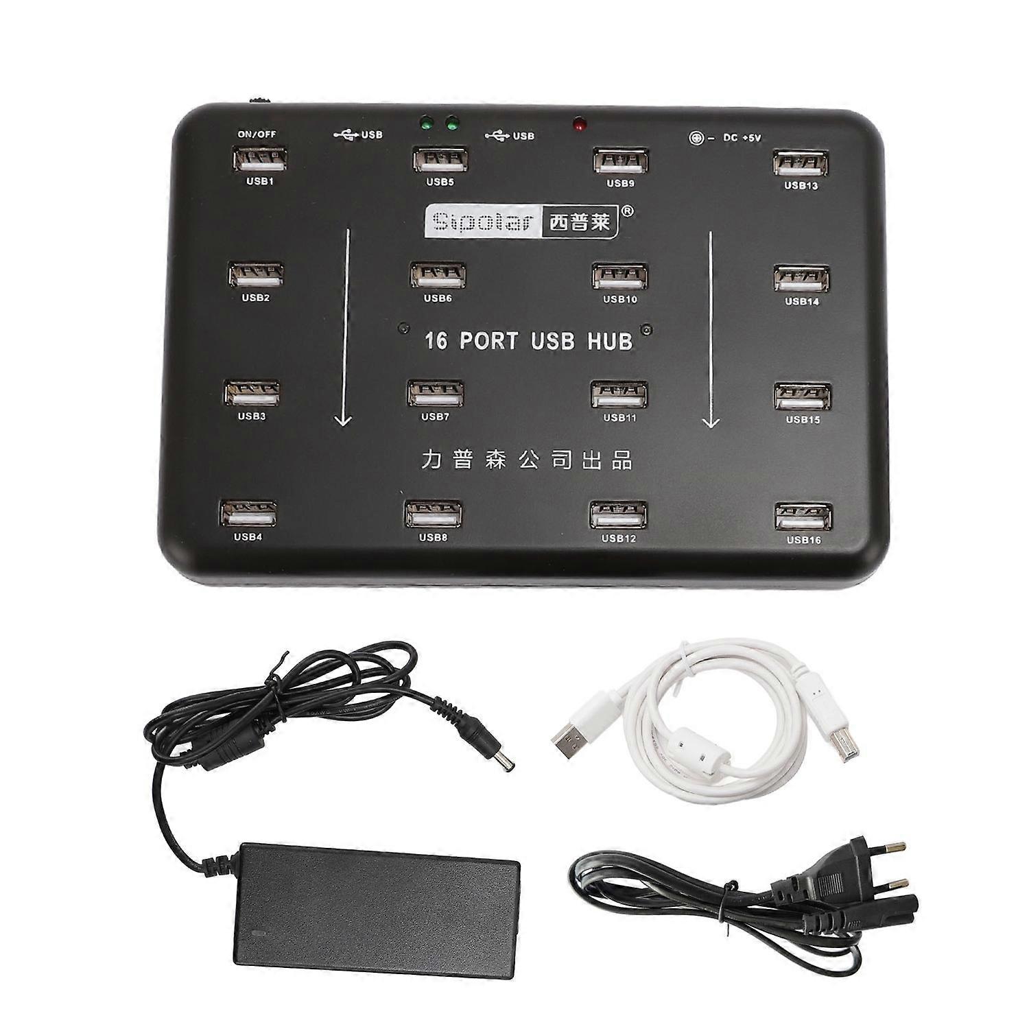 16 Port USB2.0 Hub U Flash Disk Testing Duplicator Copier Powered USB Splitter for Card Reader Memor