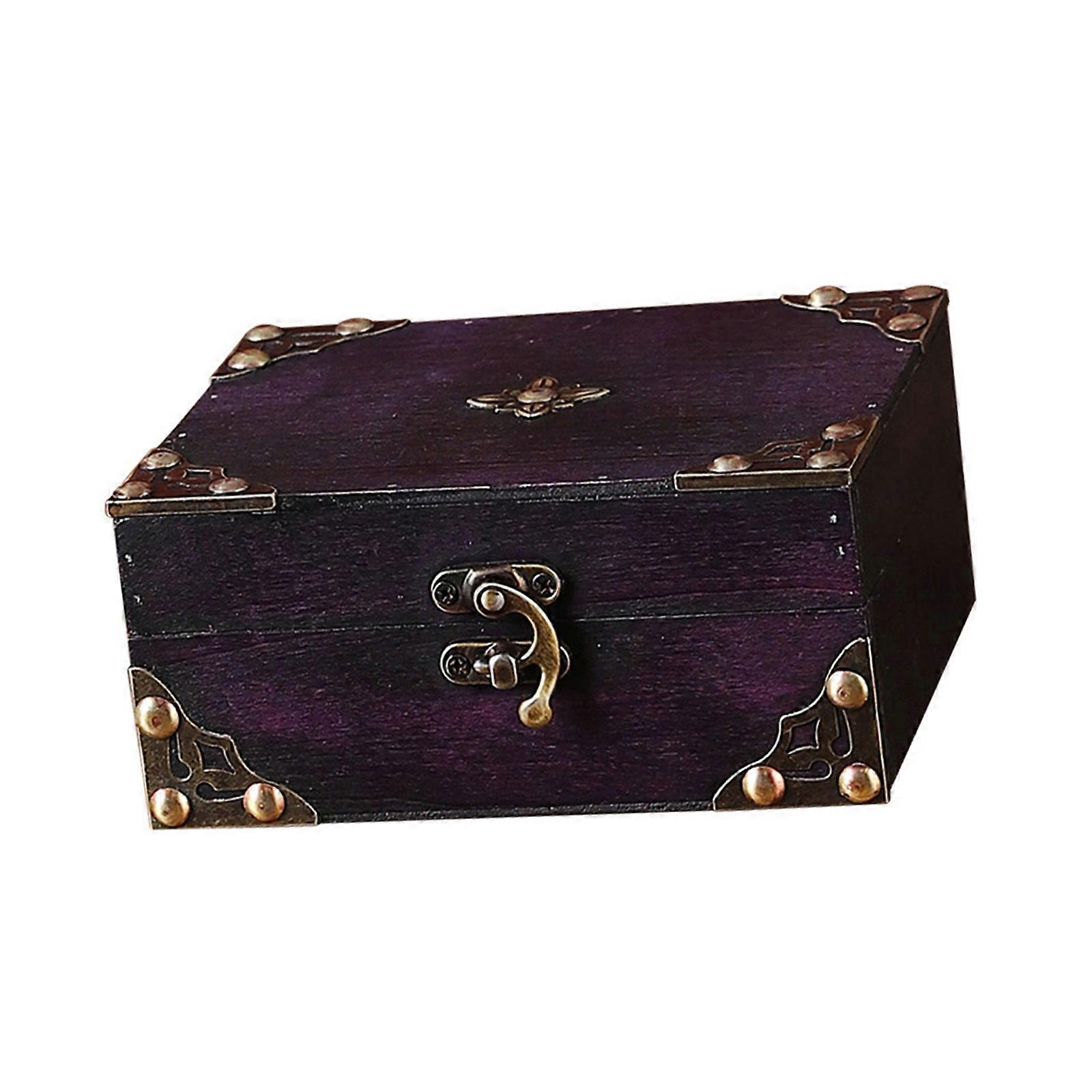 Elegant European Wood Suitcases Spacious Handheld Travel Trunk for Collector and Enthusiasts Daily Casual Use Multicolor