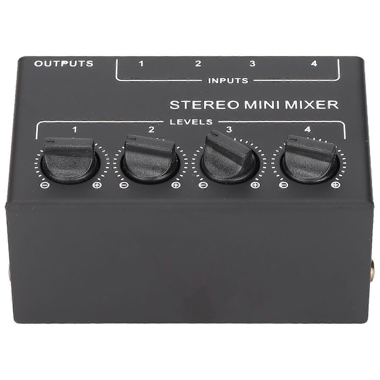 CX400 4 Channel Passive Mixer Professioinal Stereo 4 Channel Mixer for Mixing Instruments CD Players