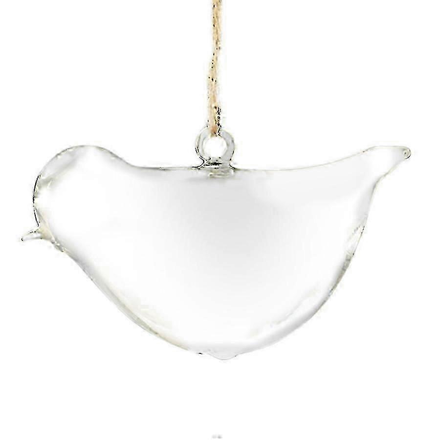 unbrand Jardinière suspendue en verre en forme doiseau vase transparent pour la maison et le jardin