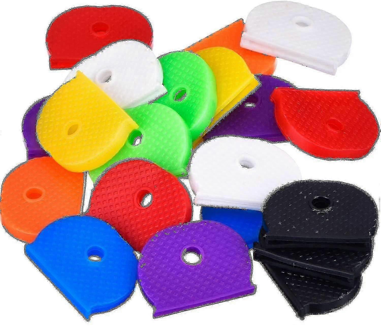 Color Coded Key Covers for Easy Identification of Door Keys, 24 Pcs Random Colors