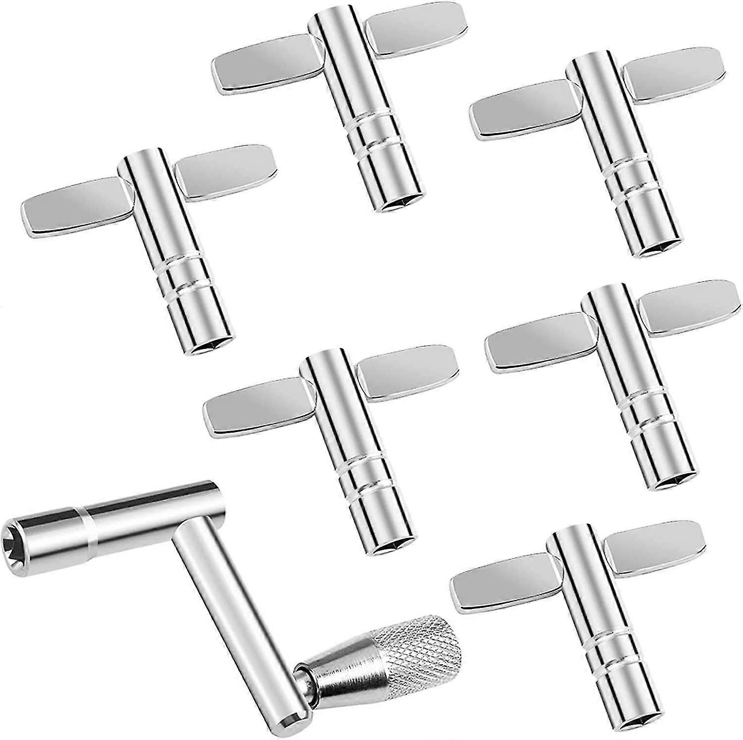 7 Pack Drum Key, Drum Tuning Key Continuous Motion Speed Key 6 X T-type Drum Gift