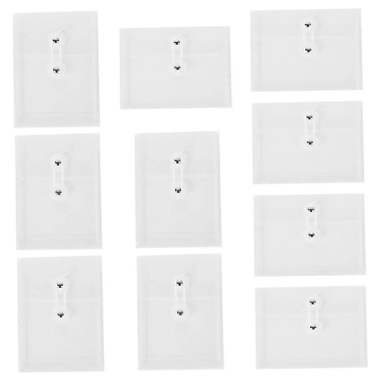 Pack of 10 File Holder Folder Reusable Envelopes Practical Briefcases Document Storage Organizer Practical File Organizer File Folder Button Design