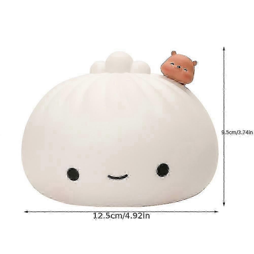 Silicone Bread Sleeping Night Light Rechargeable Multi-colour Lights Children's Gift