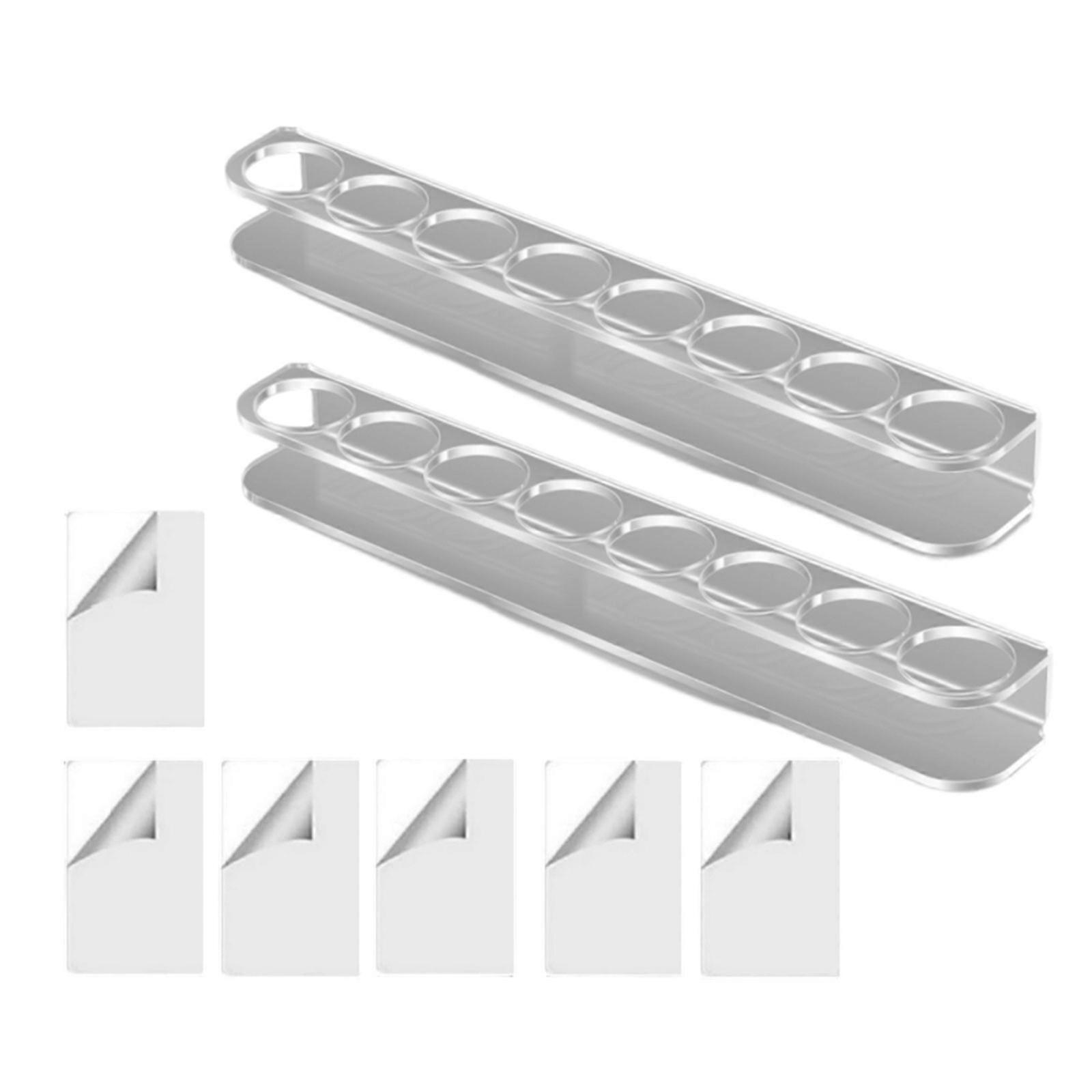 High Capacity Acrylic Display Stand Holds 8 Vials Perfect For Cosmetic Containers Laboratory Equipment Organization Multicolor