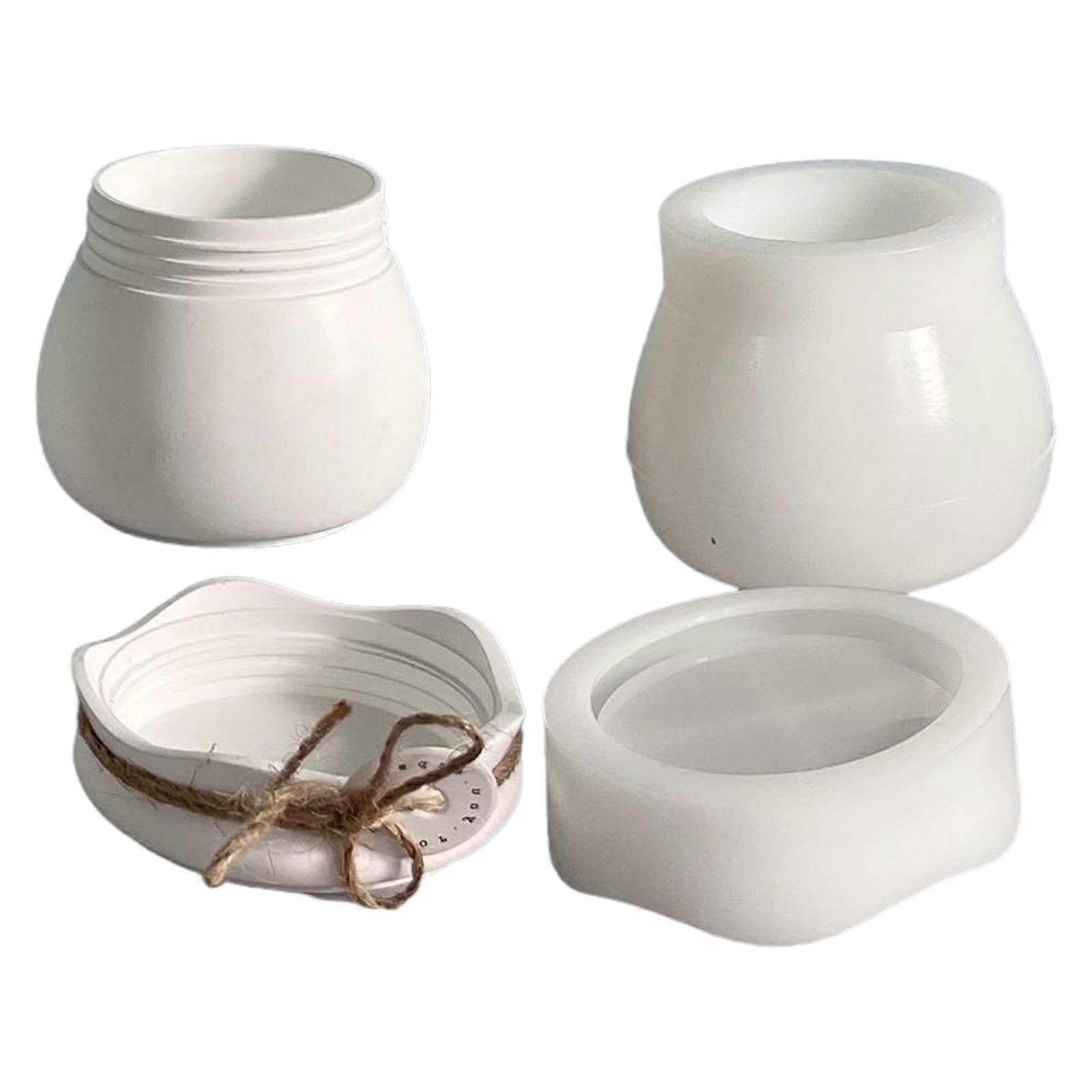 Elastomer Cast For Candle Soap Making Small Lidded Jar Container Craft Flexible Demold Plan Tall Temperature Resistant Food Safe Recyclable Multicolor