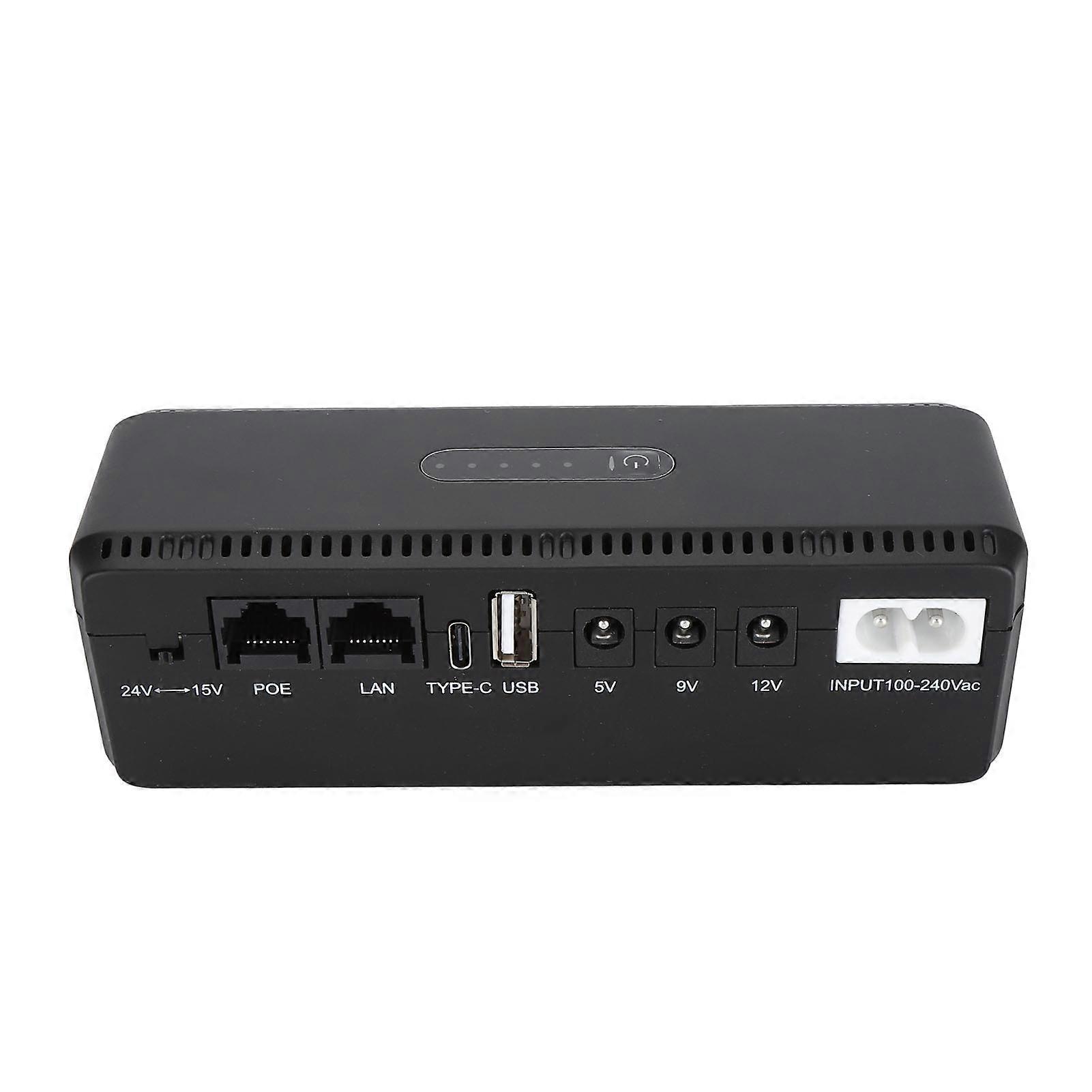 8800mAh Battery Backup POE 15V 24V Port USB 5V 9V 12V Output Uninterruptible Power Supply Mini UPS