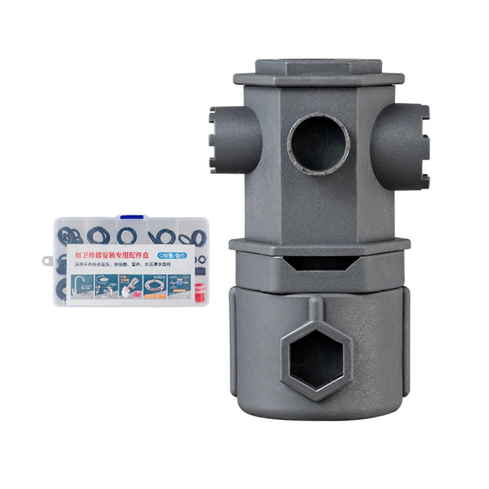 Universal Faucet Aerator Removal Tool with Double Functionality for Water Flows Improvement & Component Replacement Multicolor