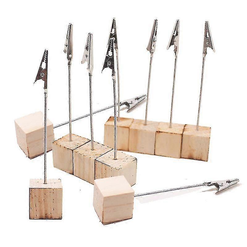 10 Pcs Lightweight Cube Base Memo Clips Holder With Alligator Clip Clasp