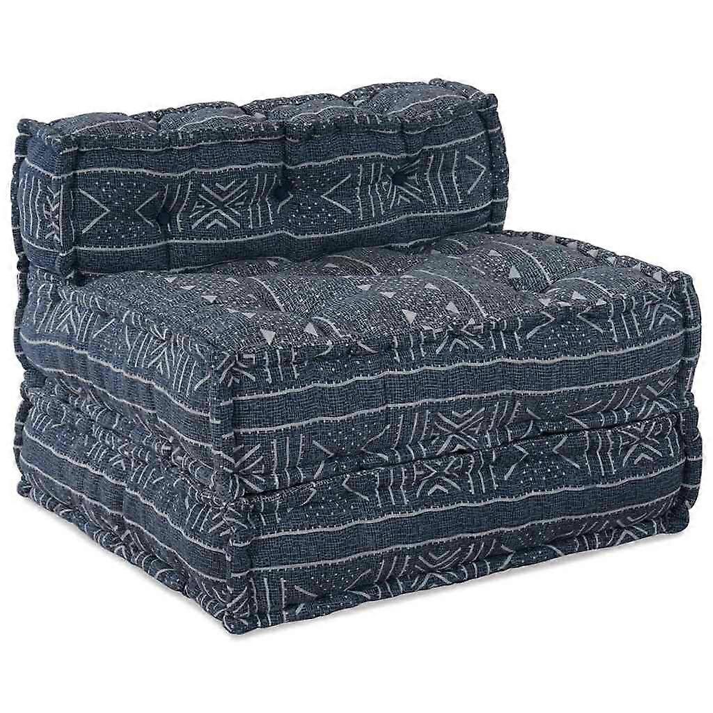 Modular sofa indigo print, 70 x 70 x 56 cm, fabric