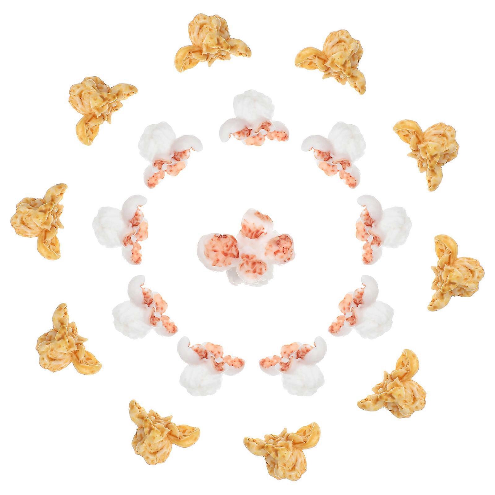 Resin Popcorn Artificial Ornaments for DIY Earring Accessories 5Pcs