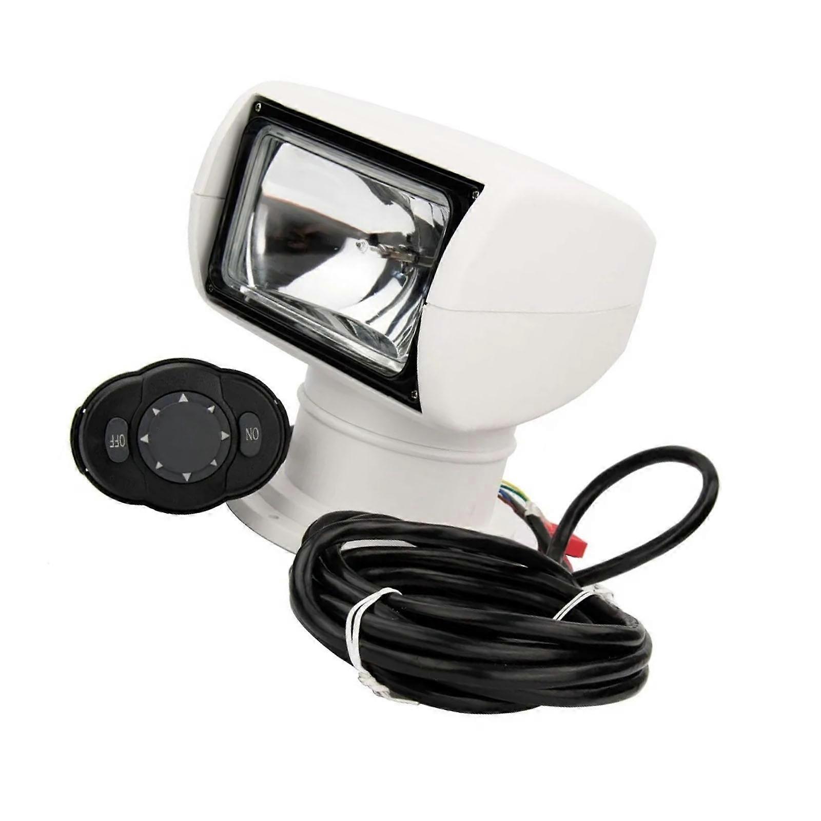 Portable 12V 24V 100W Boat Spotlight with 2500 Lumens Brightness for Marine Yachts Water Activities Use Night Navigation Multicolor