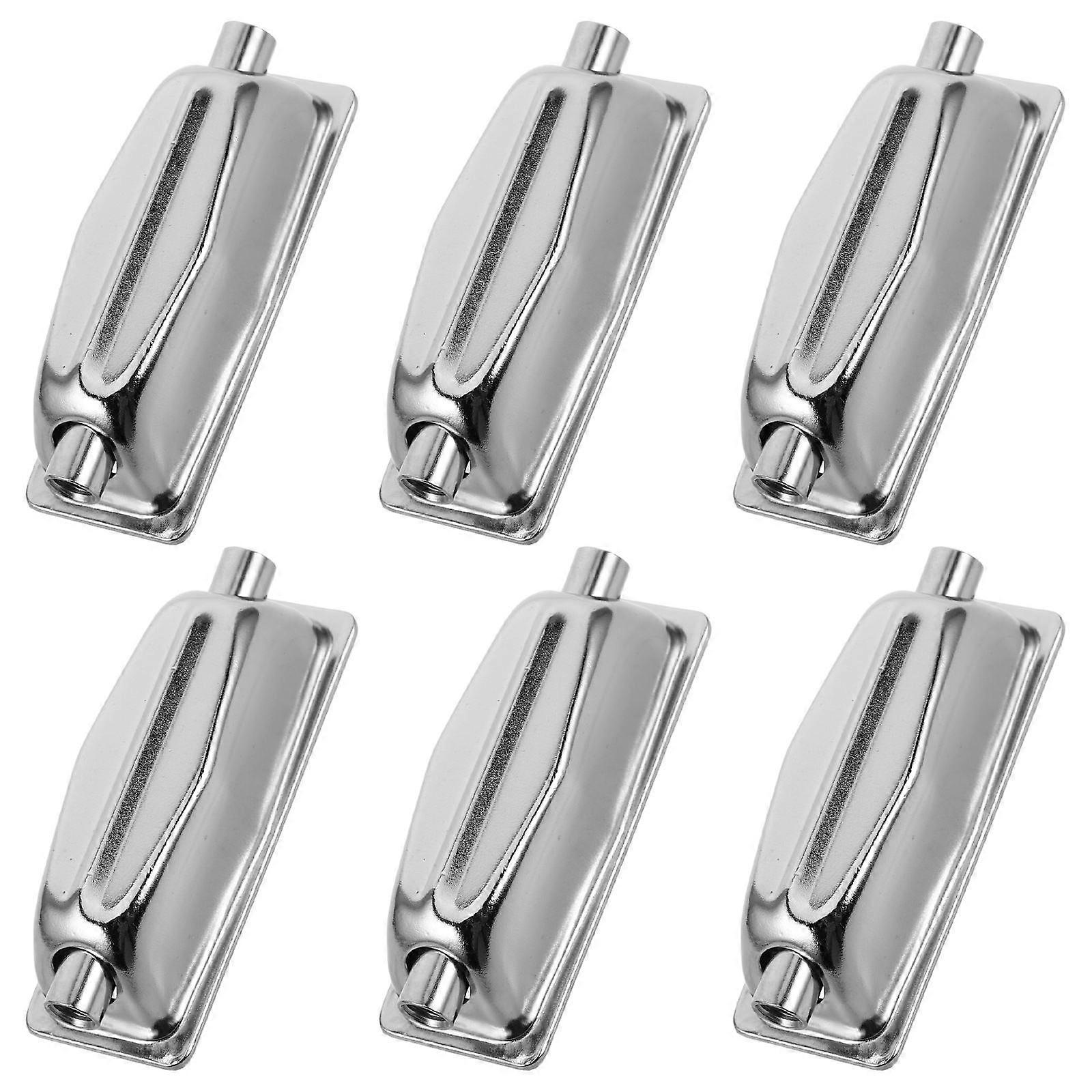 Professional Use Drum Lug 6Pcs Durable Metal Double End Silver Set