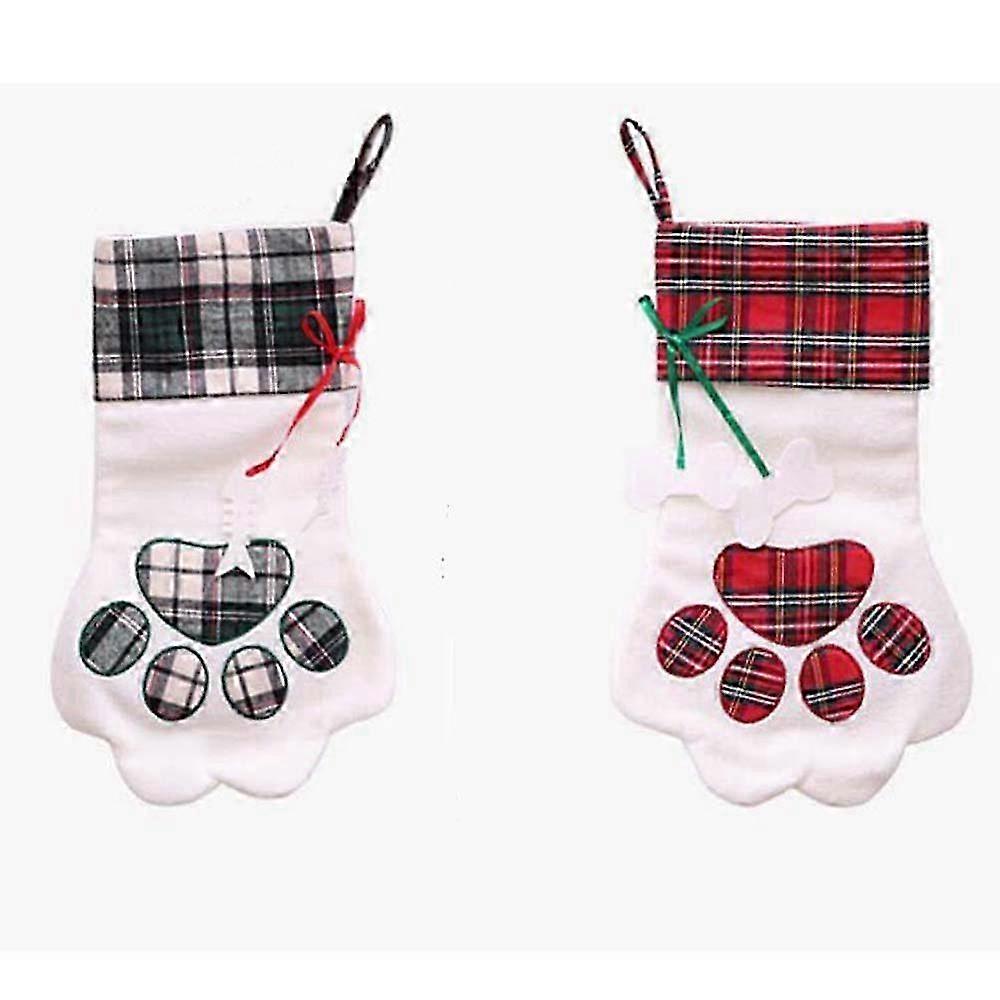 Christmas tree socks for dogs with festive fireplace patterns