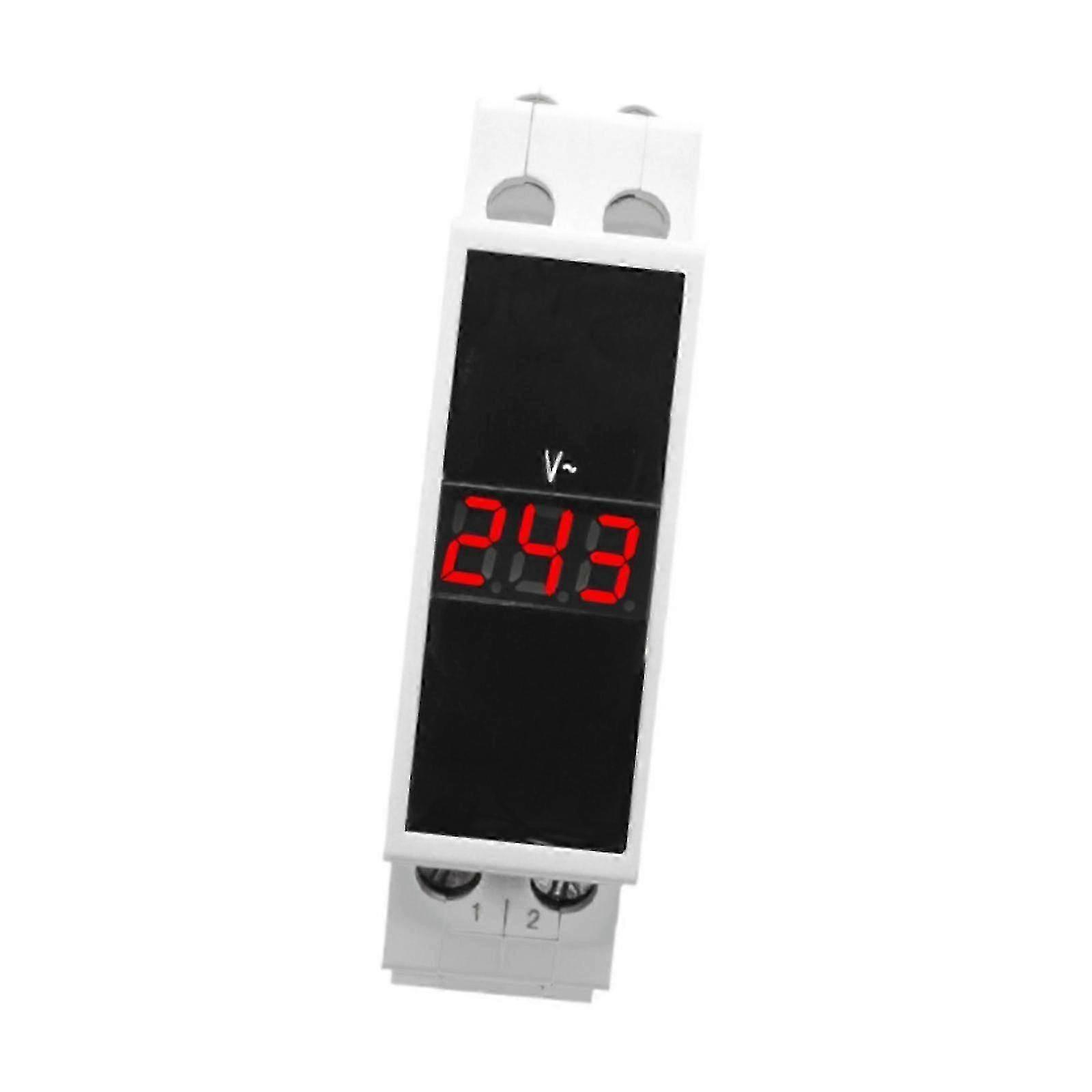 Din Rail Digital Display Voltmeter AC80-500V Mini Voltage Measurement Device
