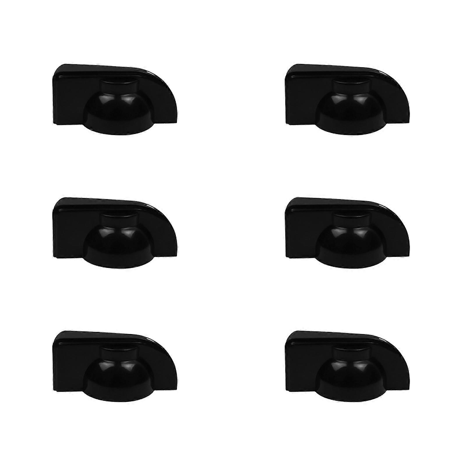 6Pcs Potentiometer Knob Caps Guitar Amplifier Effect Pedal Knobs Big Chicken Head Knobs Guitar Accessories Enduring  Black