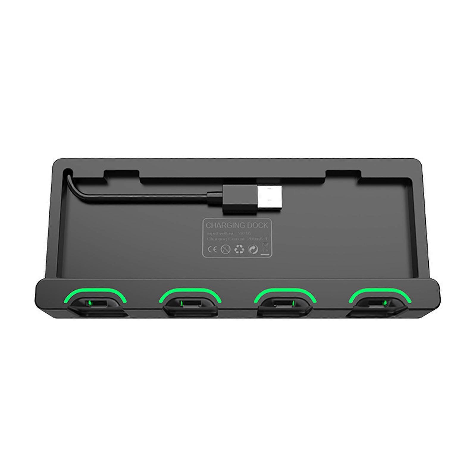 4 in 1 Charging Base Rack Stand for Gaming Controllers with LED Indicators Offer Overcharge & Short Circuits Protections Multicolor