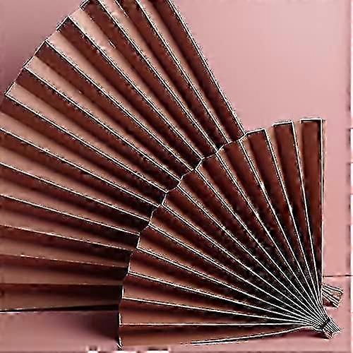 Set of 2 Paper Fans Product Photography Props, Background Decor Props for Photoshoot,Multi-Color (Brown)