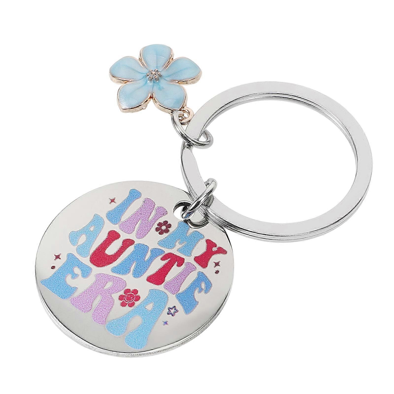 Hanging Key Chain Stylish Keyring Aunt Gift Giving Multi Color 6.00X3.00X0.30cm Versatile Use 1Pack