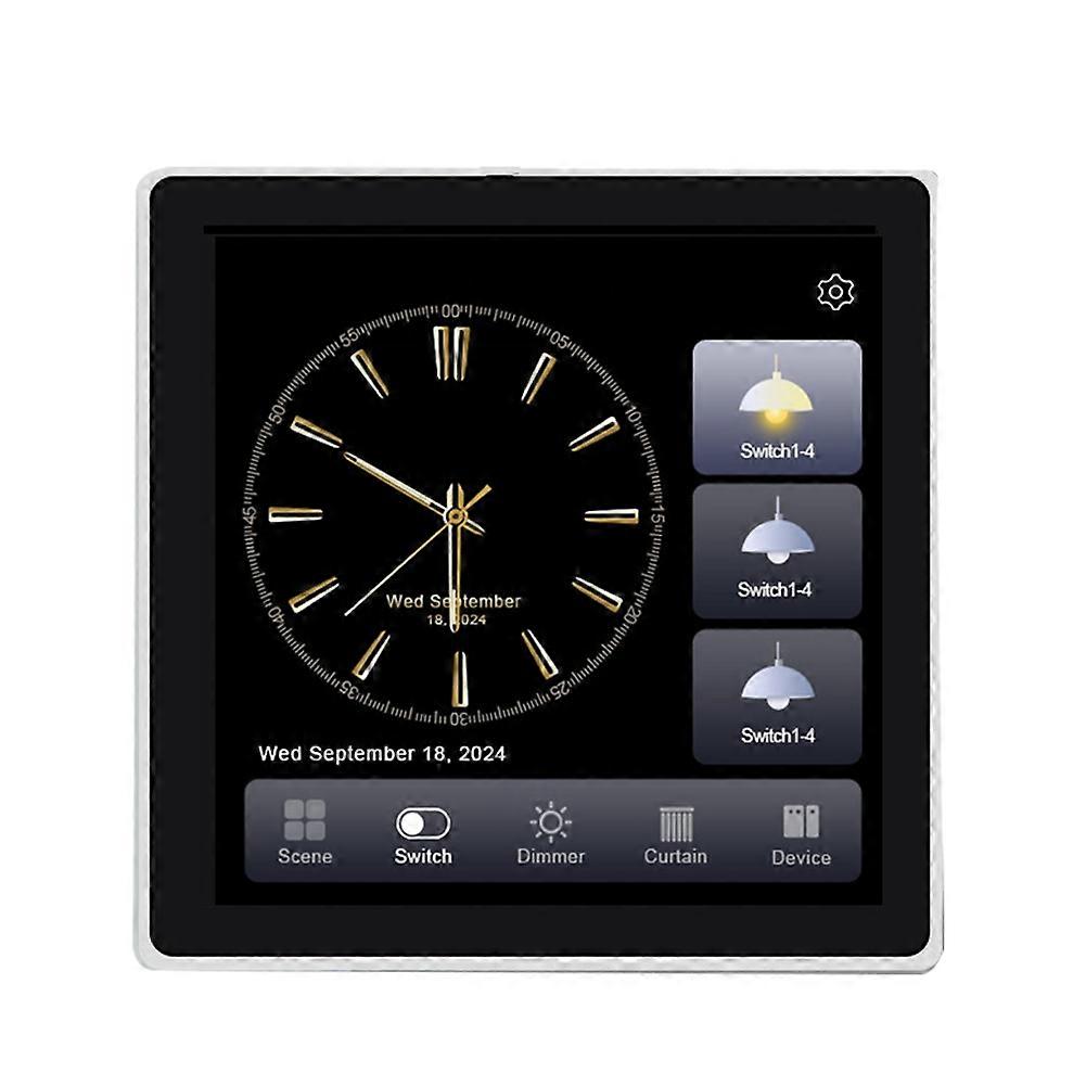 Tuya T3E Pro Smart Control Panel Switch Touch Screen Panel Switch Zigbee Intelligent Home Wall Push Light Switch White