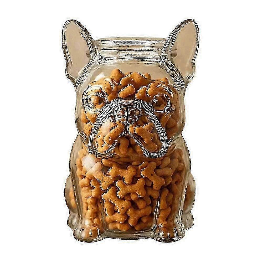 w Dog cookie jar with airtight seal for treats and snacks