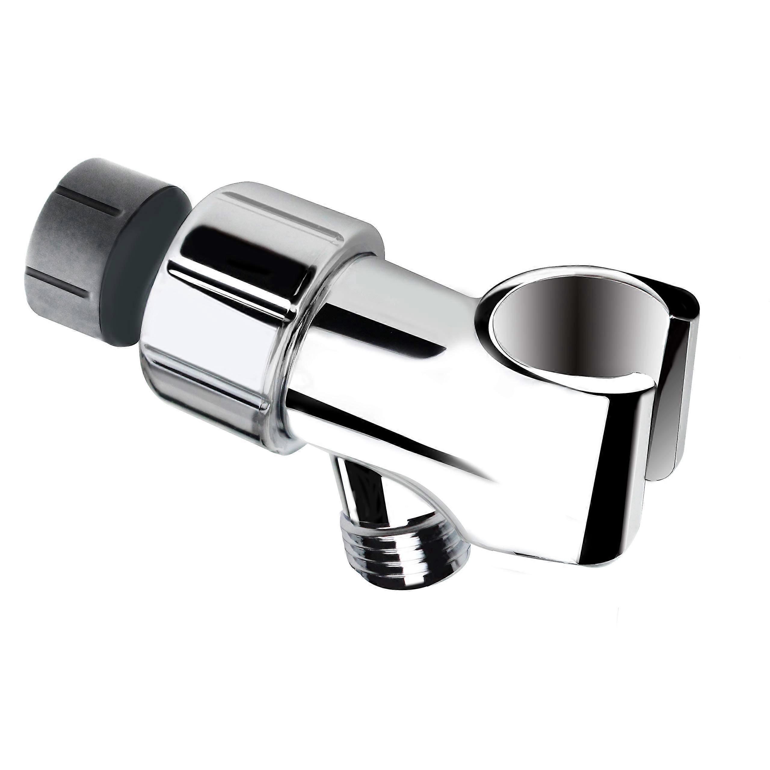 Adjustable Shower Head Holder with 360° Swivel Arm Bracket, Chrome Finish, Wide Angle for Handheld Showers