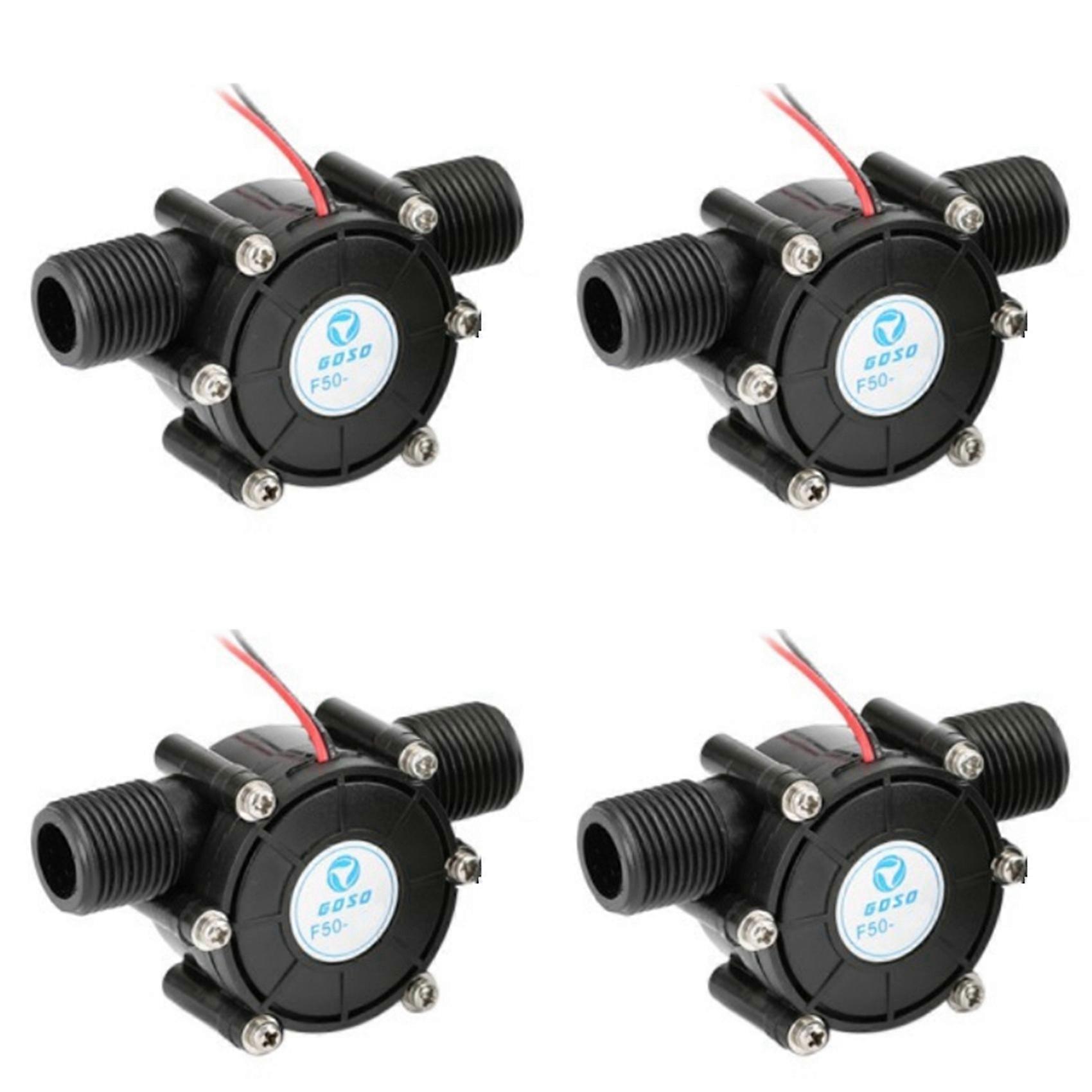 4X Micro-Hydro Generator 12V 10W DC Water Flow Generator Turbine Generator Hydroelectric Tap Water Flow Hydraulic DIY
