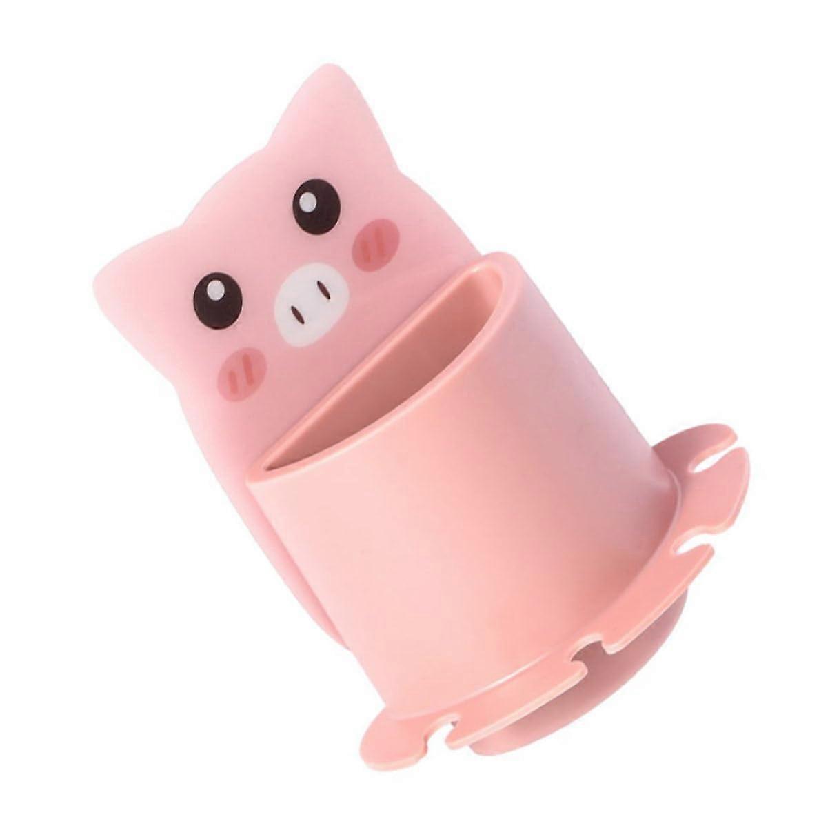 Wall Mounted Toothbrush Holder with Toothpaste Storage, Self Adhesive Bathroom Organizer Shelf Space Saving Strong Suction