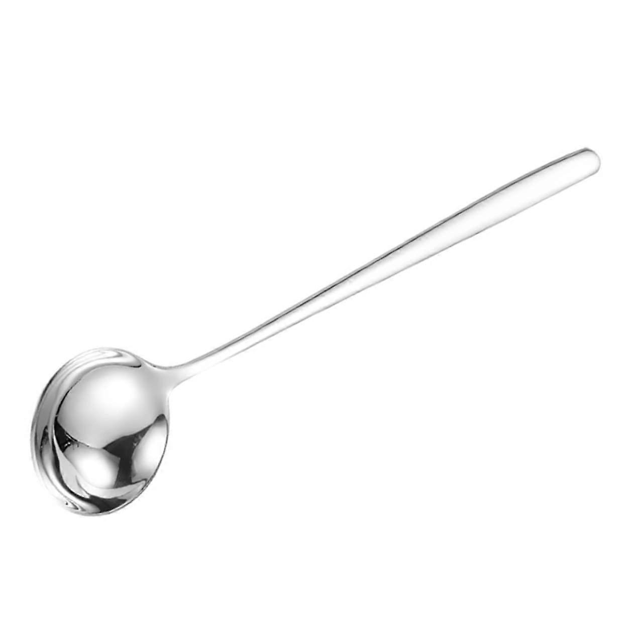 304 Stainless Steel Ladle Long Handle RustResistant Deep Soup Serving Spoon for Cooking and Stews