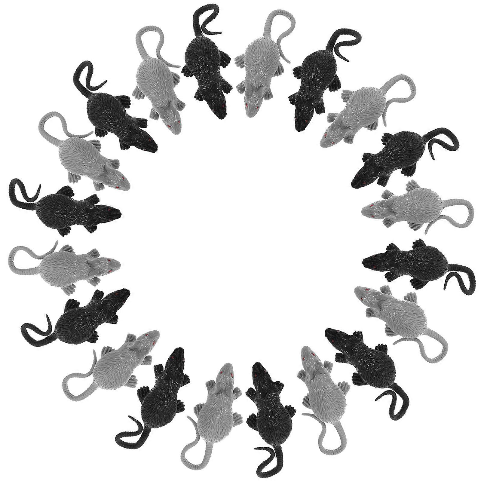 Scary Mouse Prank Prop for Halloween Party 20Pcs Simulation Mouse Toy