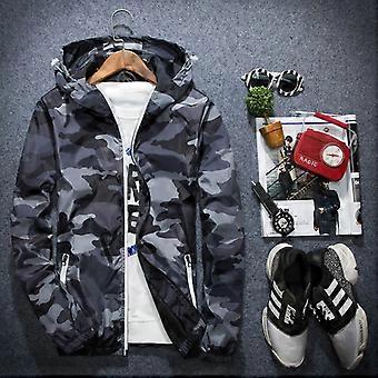 Men's Camouflage Hoodie Hooded Sweatshirt Wind Coat Jacket Outwear Sweater