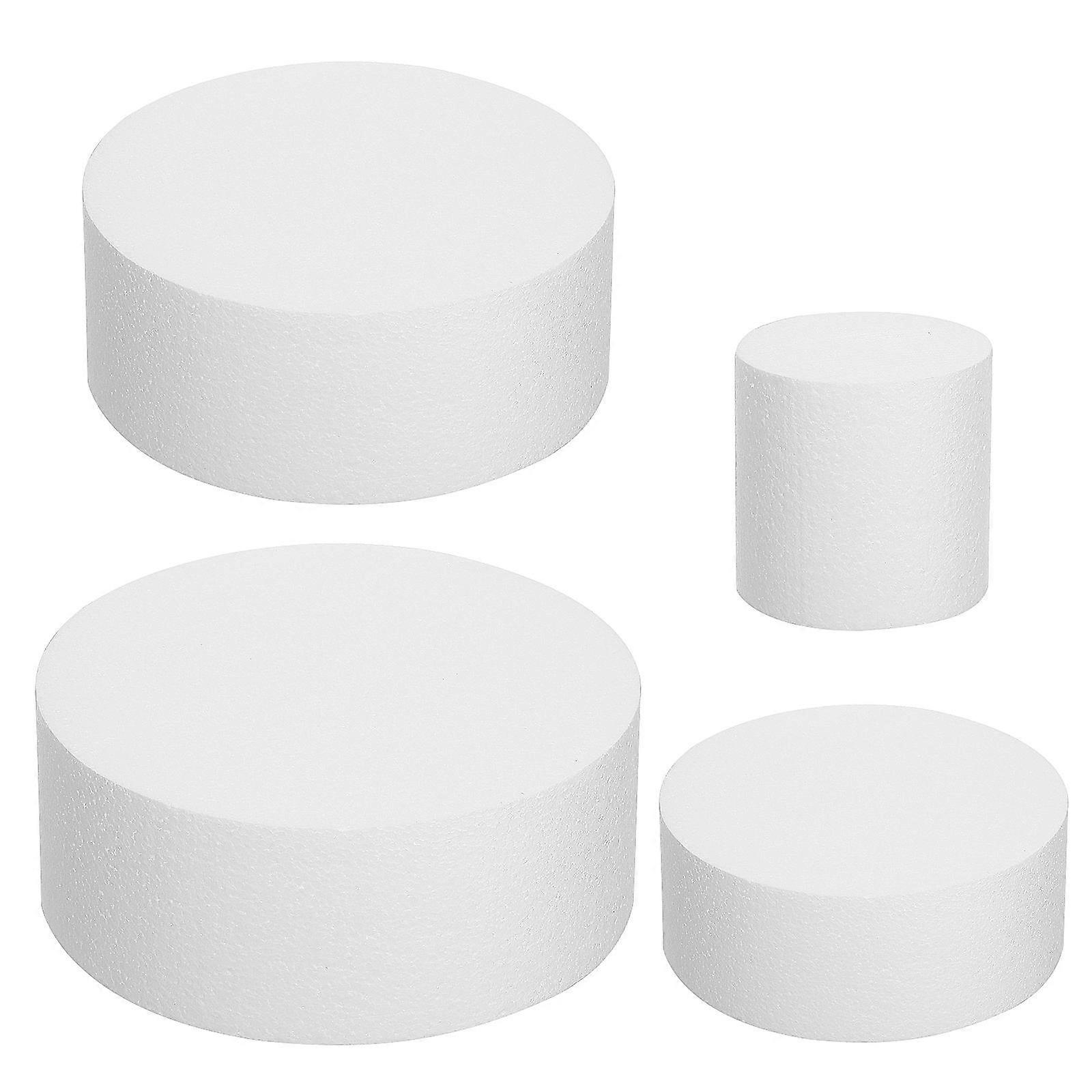 Simulated Artificial Cake Model Wedding Decorations Round Foam 4 Inch Baking 4Set
