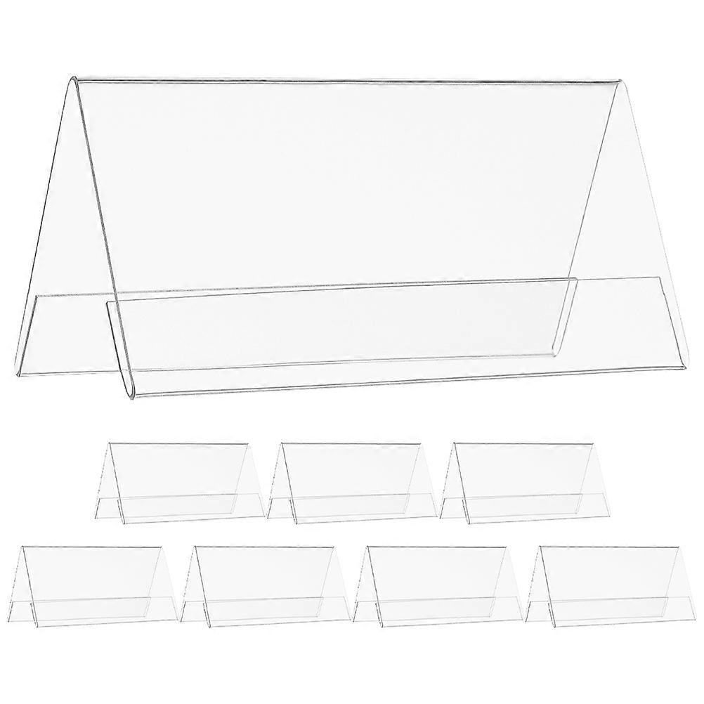 Meeting Name Plate Desk Acrylic Display Stand for Office Use 8Pcs