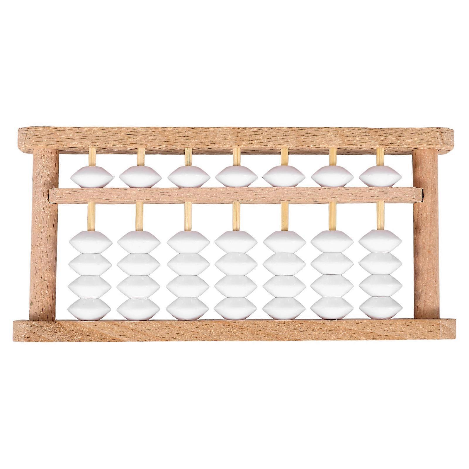 Wooden Arithmetic Abacus Learning Tool 1Set DIY 7-Column Counting Abacus