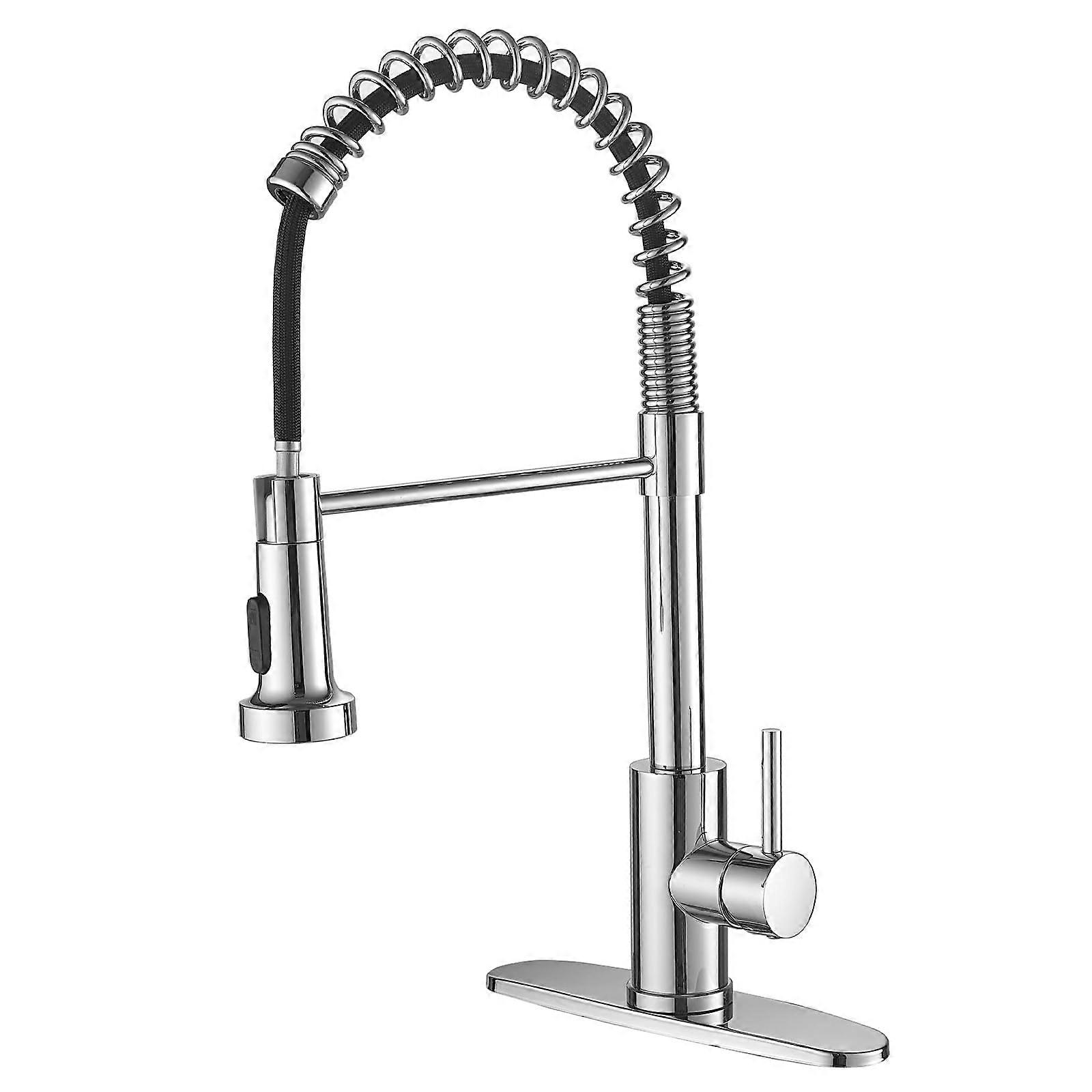 Black Stainless Steel Pull Down Kitchen Faucet  Arc SUS304 Dual Sprayer Rust Resistant