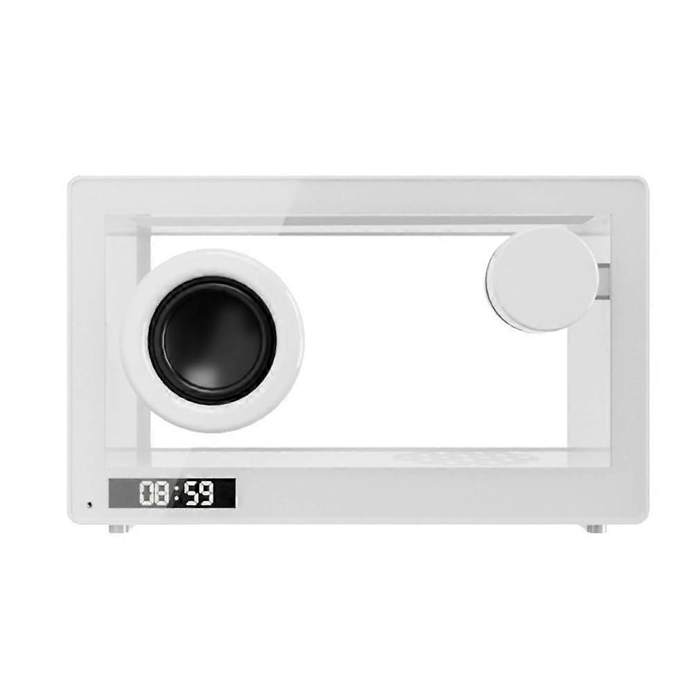 Portable Retro Bluetooth Speaker Clock, Wireless HiFi Transparent Soundbar, RGB Light, TF Card Music Player, Model AF