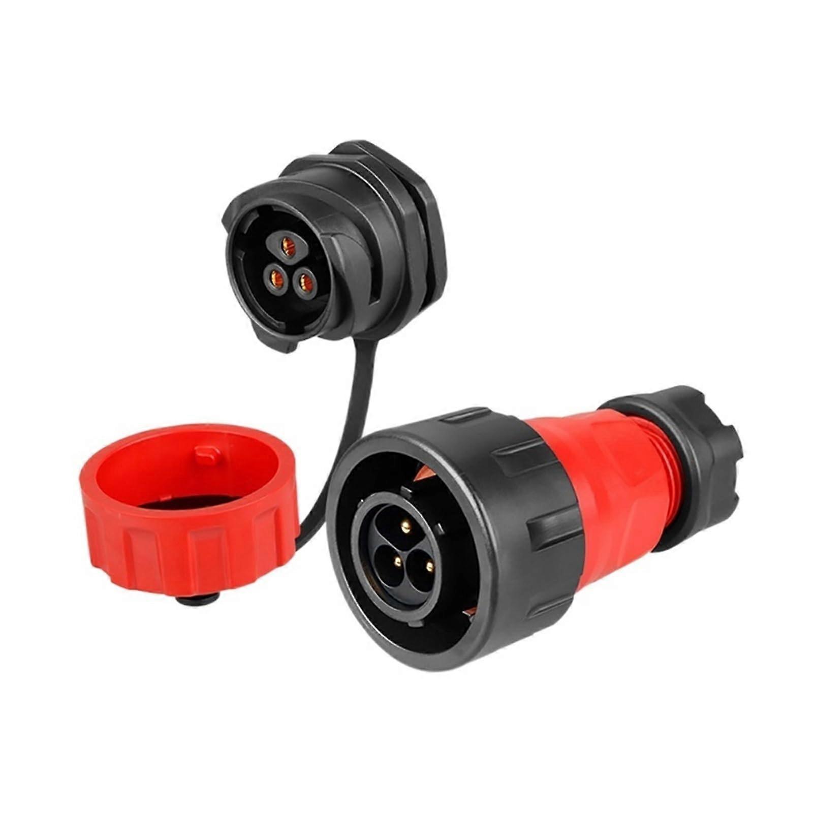 M24 Waterproof 3Pin Aviation Connector Male Plug Socket for Industrial Panel Mount Use