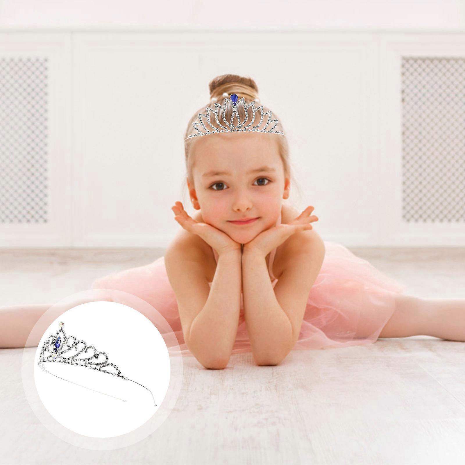 Metallkrone für Mädchen, 1 Stück, blau