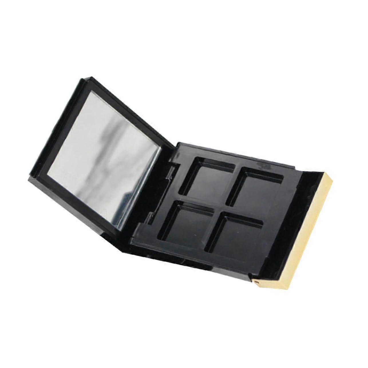 Empty Eyeshadow Palette with Mirror, 4 Grids DIY Refillable Custom Makeup Holder for Travel