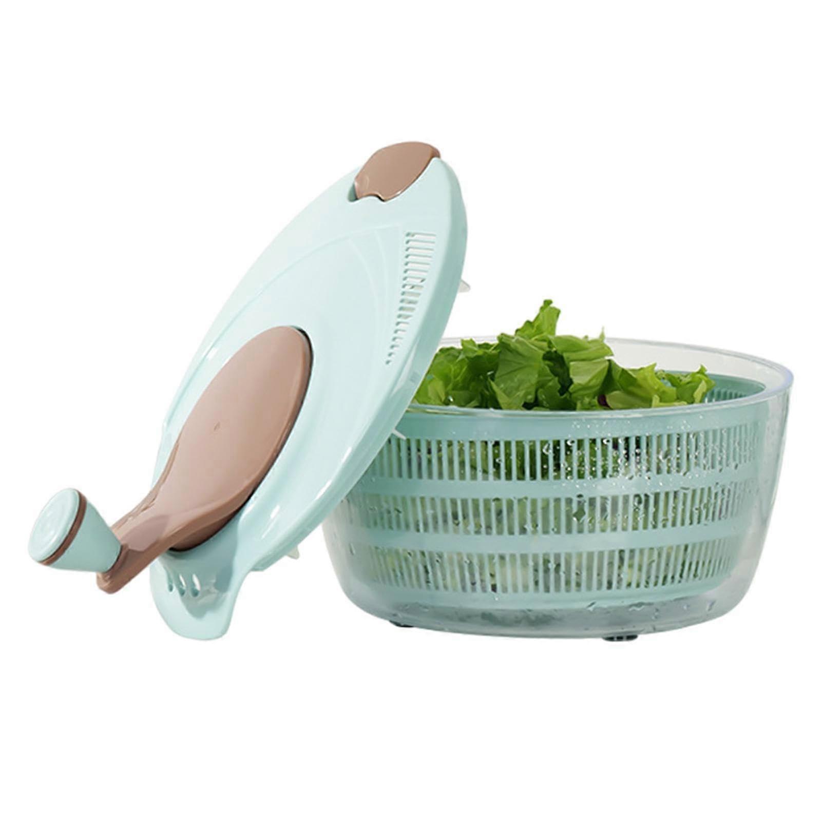 Large Capacity Salad Spinner with Fast Vegetable Drying and Dual Drainage for Kitchen or Restaurant